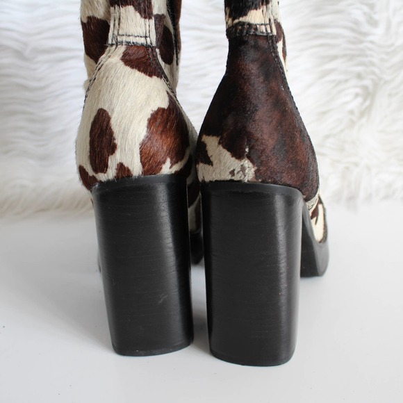 Steve Madden Brown and Cream Ankle Boots - Picture 11 of 13